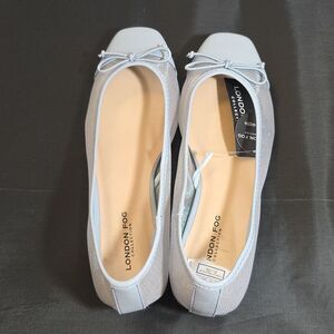 BRAND NEW LONDON FOG MESH BOWNOT SLIP ON WOMENS LOW HEEL PUMP